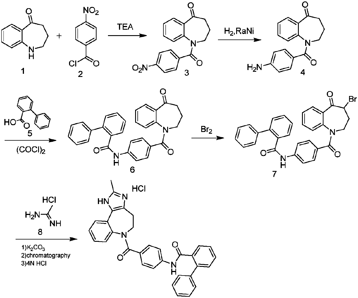 Synthesis of 2-methyl-6-(4-methylbenzenesulfonyl)-1,4,5,6-tetrahydroimidazo[4,5-d][1]benzazepine*