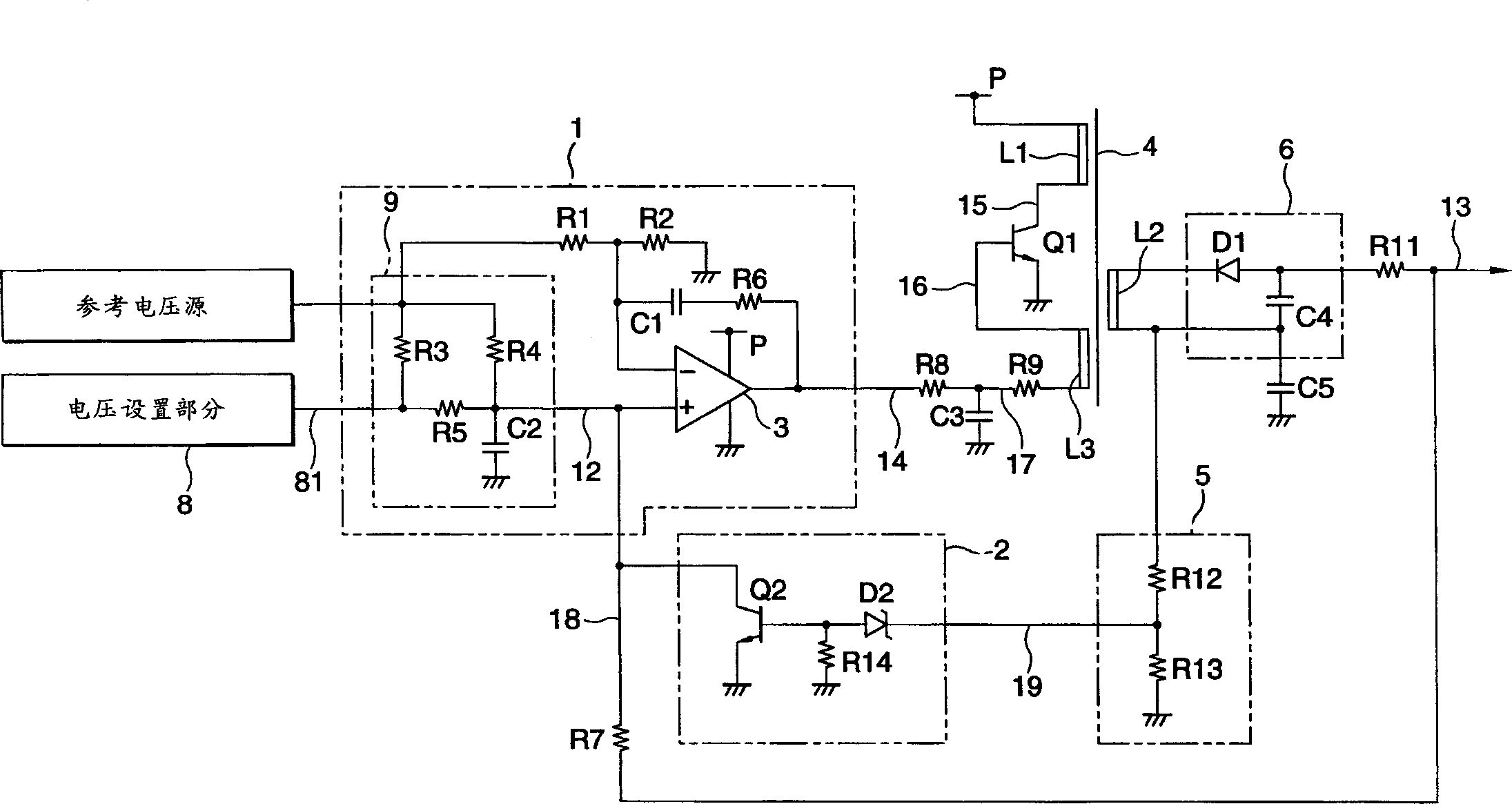 Circuit for producing high voltage used for toner powder system printer