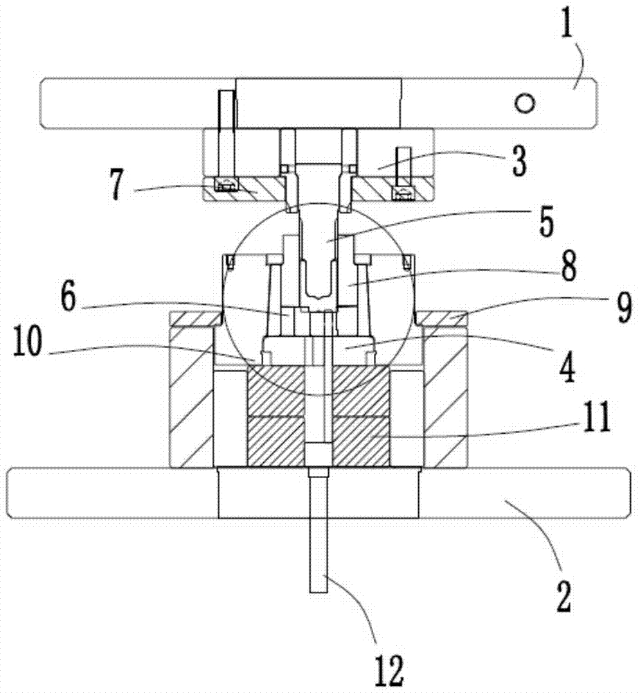 A stamping machine for processing piston parts for automobile brakes