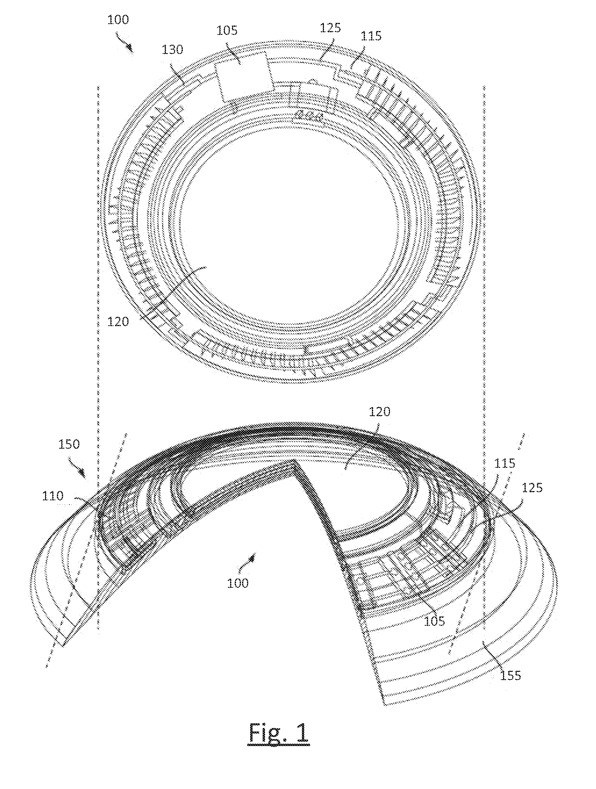 Ophthalmic lens with a neural frequency detection system