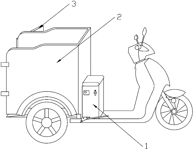 Electric bucket hanging vehicle