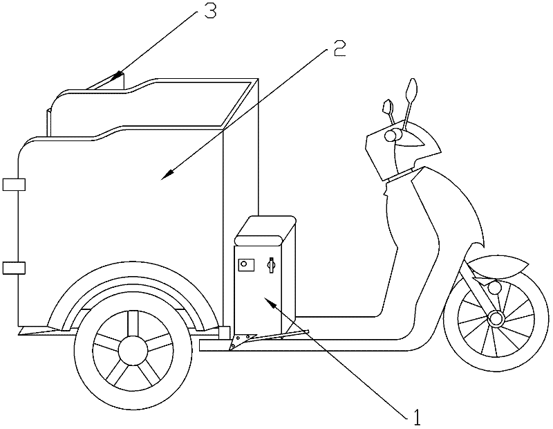 Electric bucket hanging vehicle