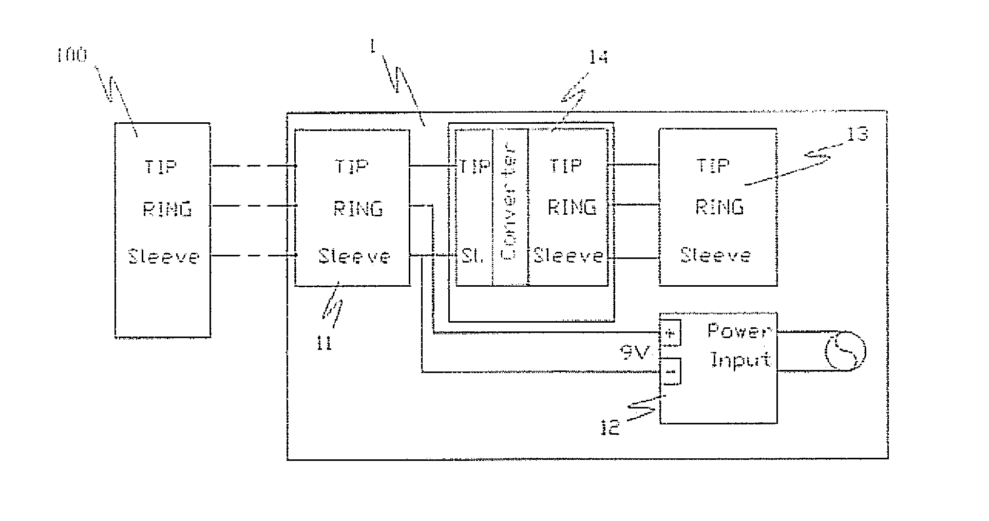 Power supply device for guitar