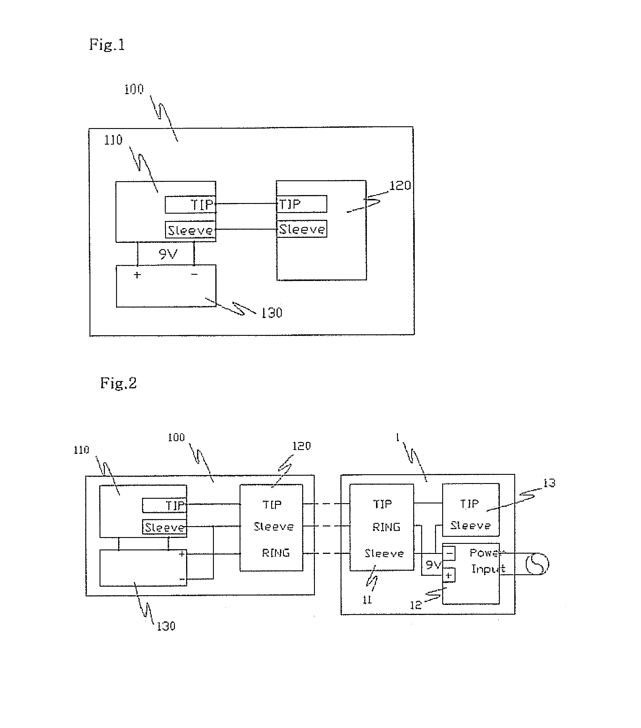 Power supply device for guitar