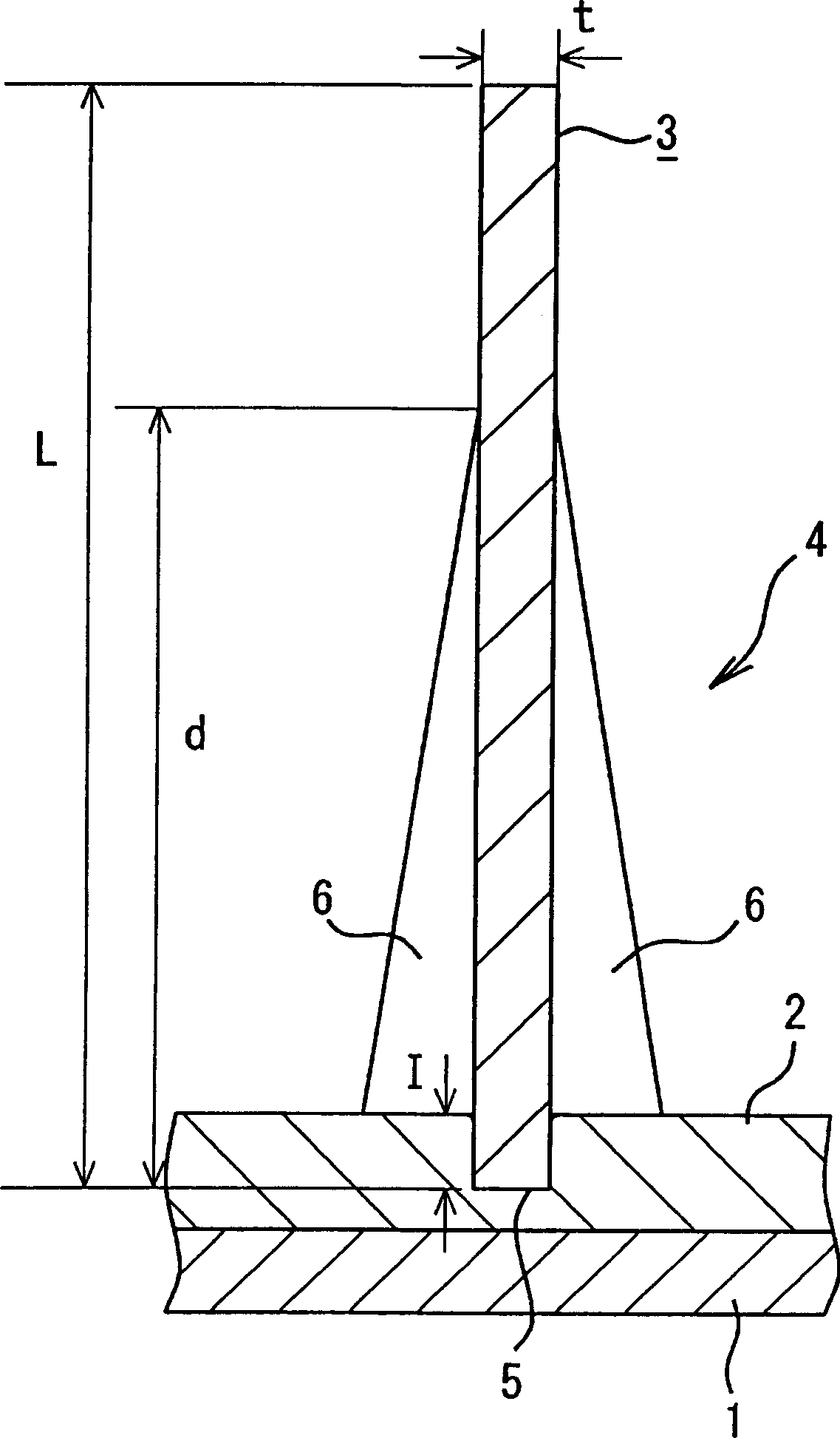 Heat transfer pipe with radiating fin parts