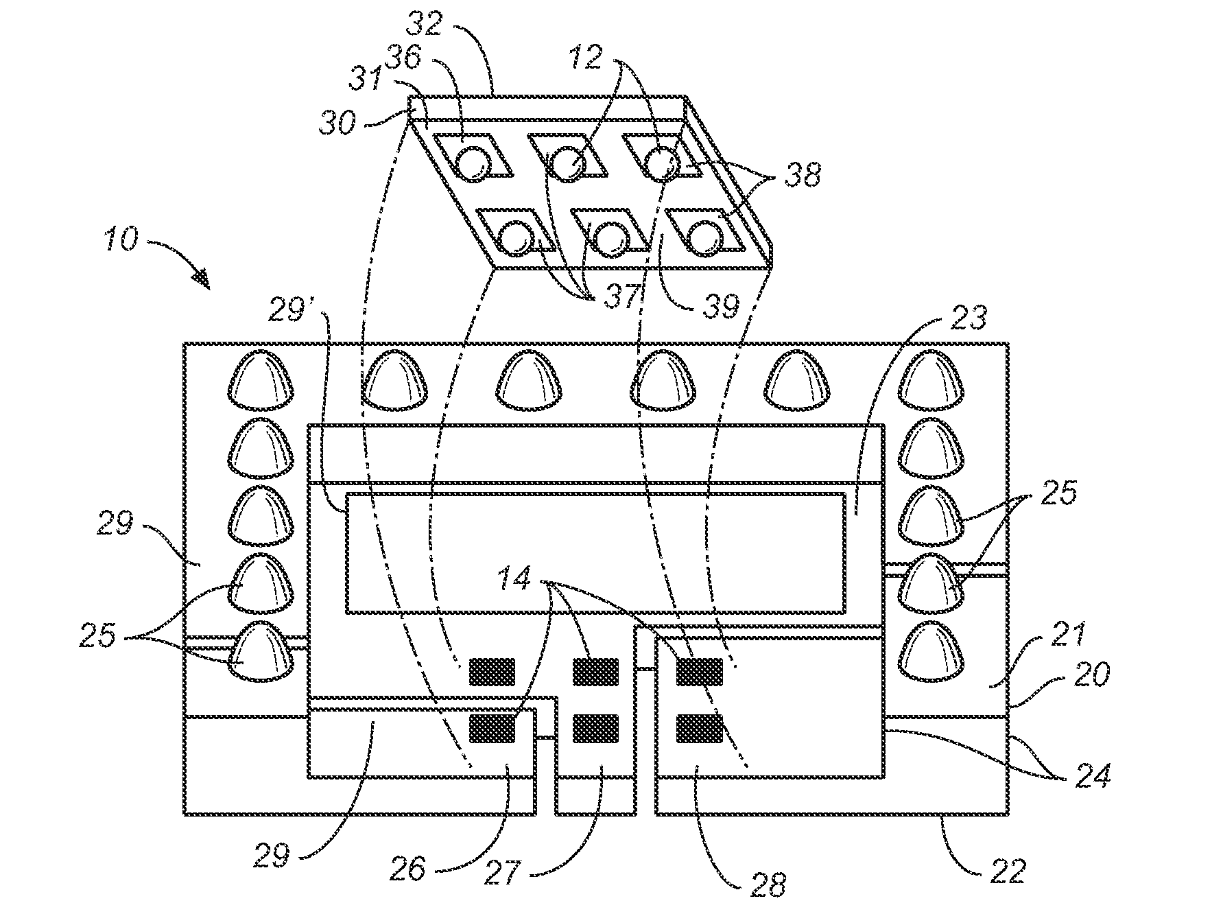 Semiconductor Die Packages Having Overlapping Dice, System Using the Same, and Methods of Making the Same