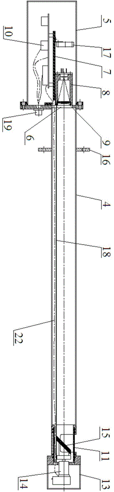 Infrared temperature measurement scanning device of internal cylinder of rotary kiln heat exchanger device