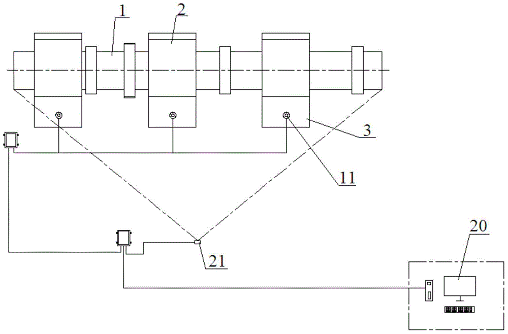 Infrared temperature measurement scanning device of internal cylinder of rotary kiln heat exchanger device