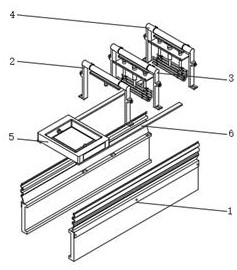 A cleaning device for automatic production of computer case shell production