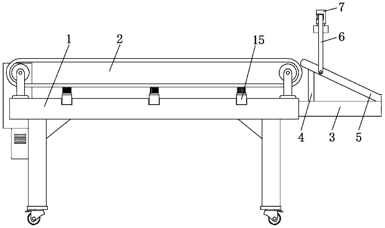 One-way logistics conveying line