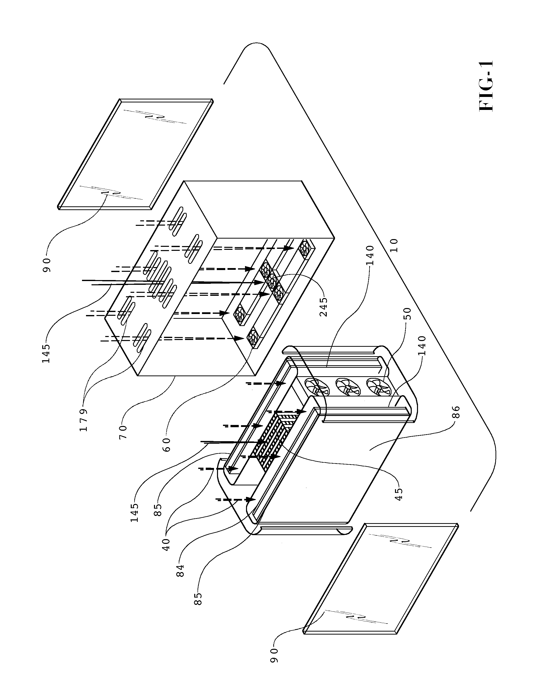 Heat Exchanger for Back to Back Electronic Displays