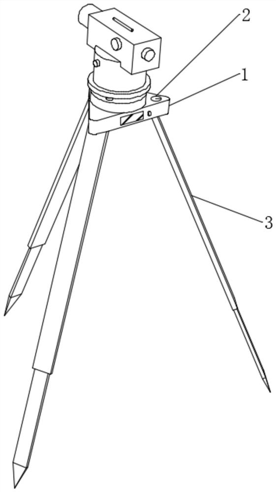 A pointer homing type automatic adjustment and measurement tripod