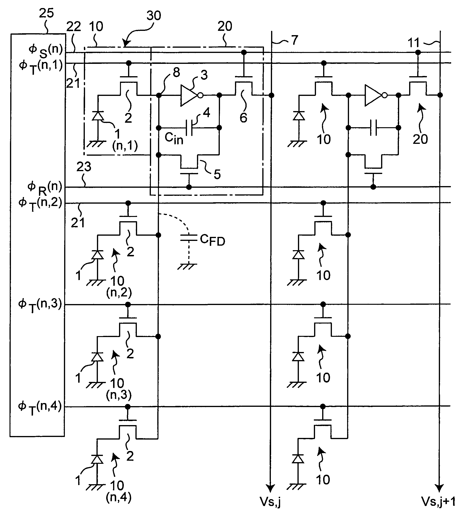 Amplifying solid-state image pickup device