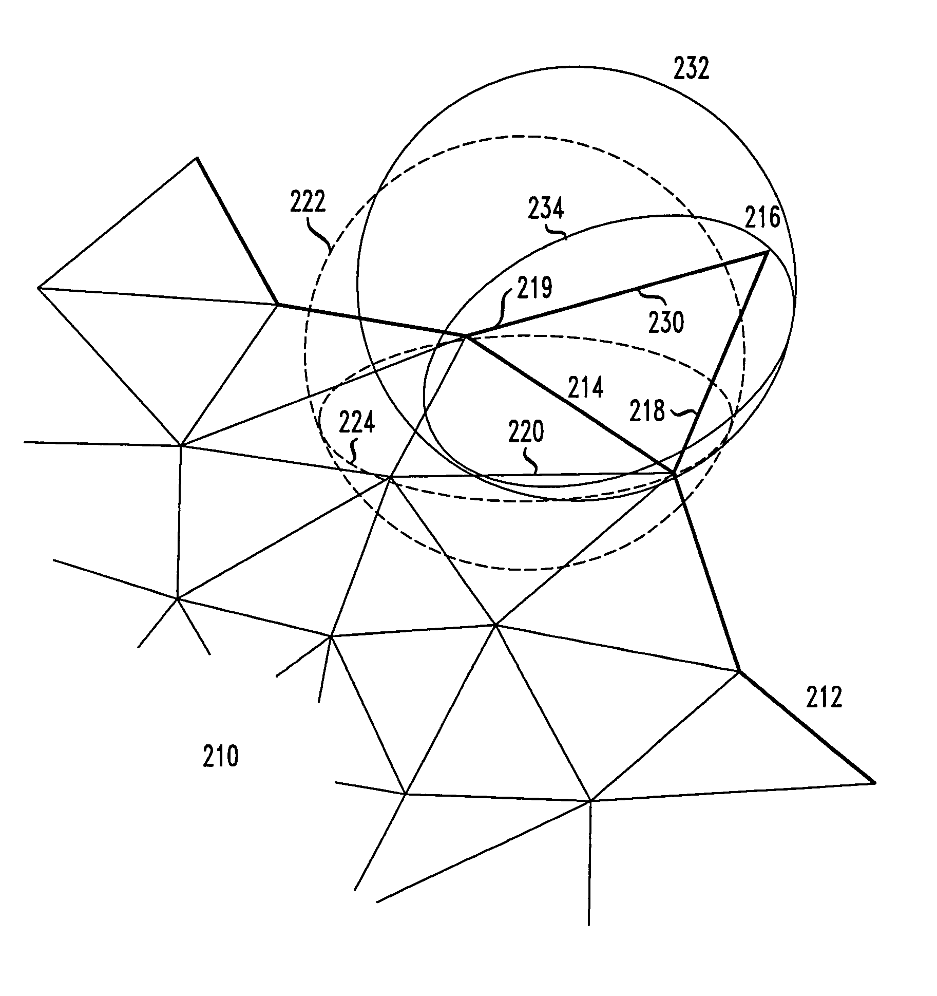 Method and apparatus for reconstructing a surface using a ball-pivoting algorithm