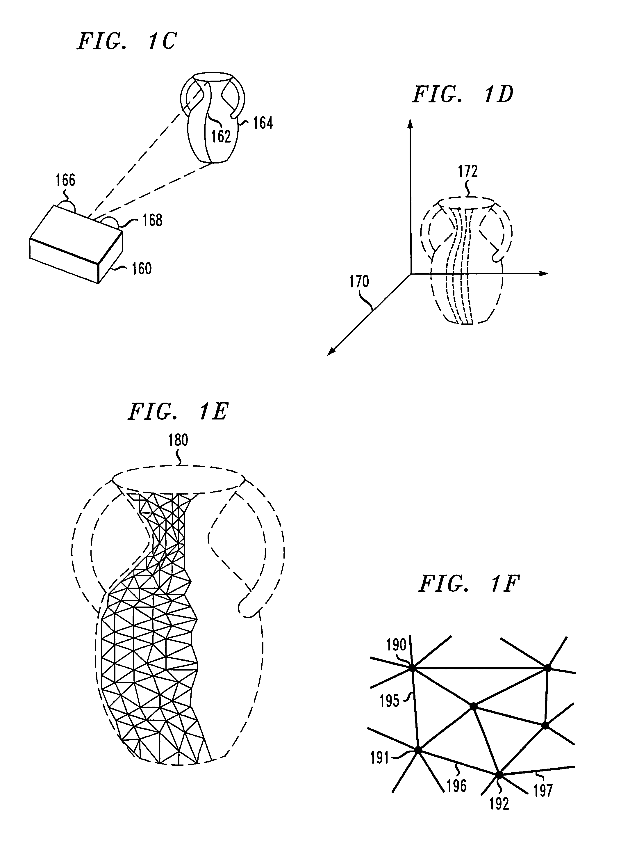 Method and apparatus for reconstructing a surface using a ball-pivoting algorithm