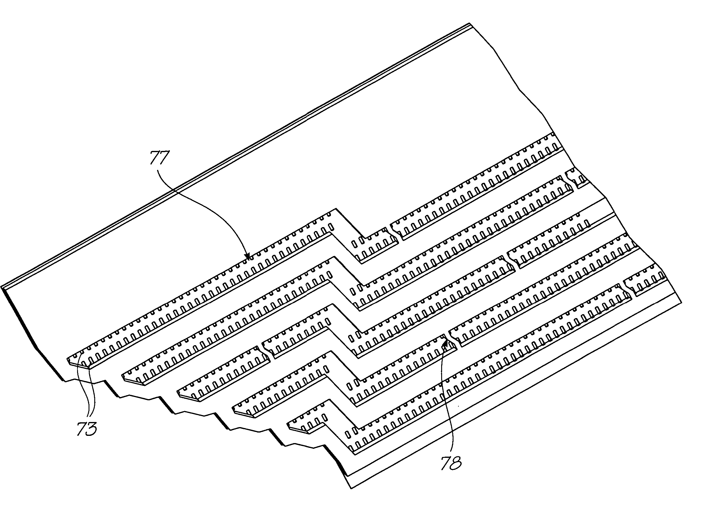 Printhead chip having longitudinal ink supply channels