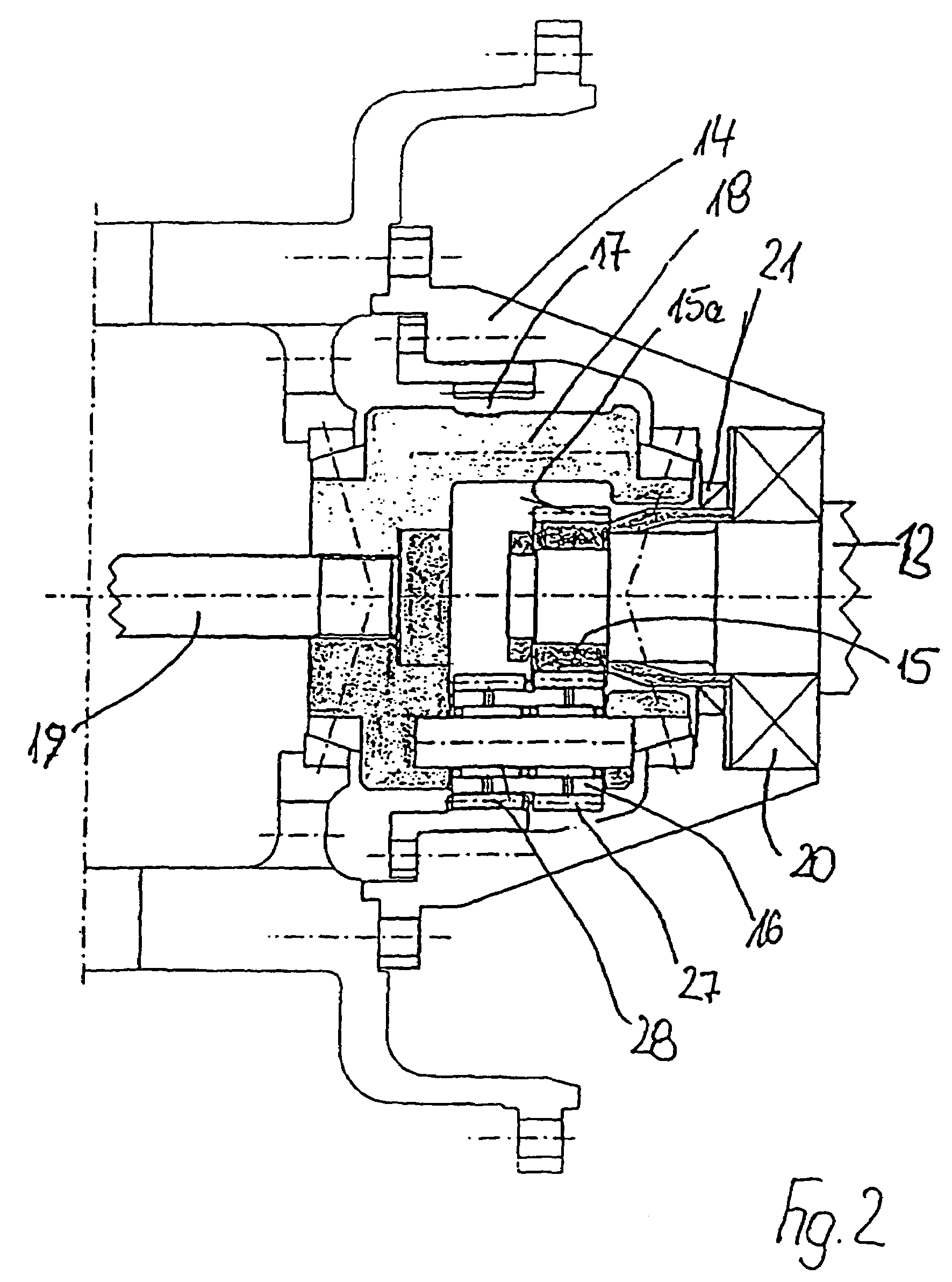 Directly driven driving axle having two drive motors