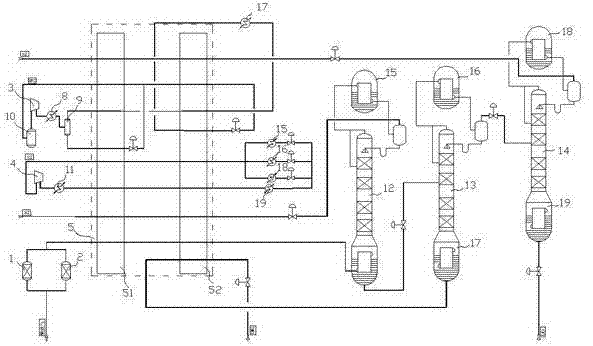Separation and recycling device and recycling method for methane and argon in synthetic ammonia relief gas