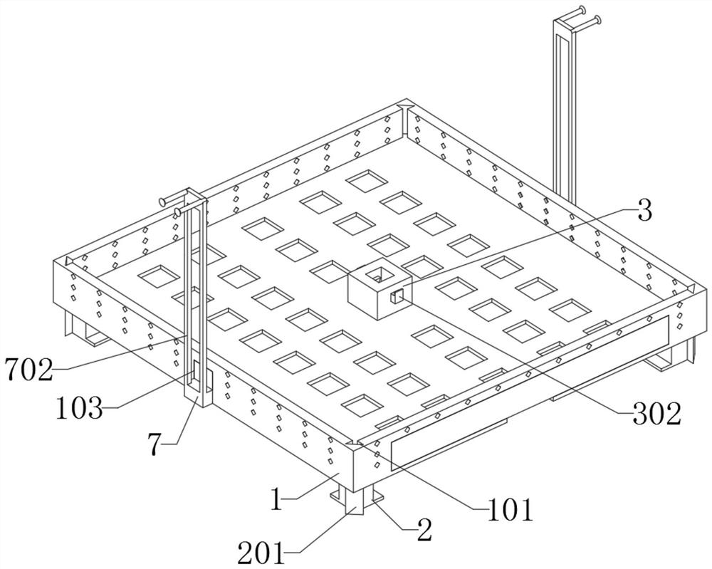 Grid type stackable tray structure of sintering equipment of environment-friendly material yard