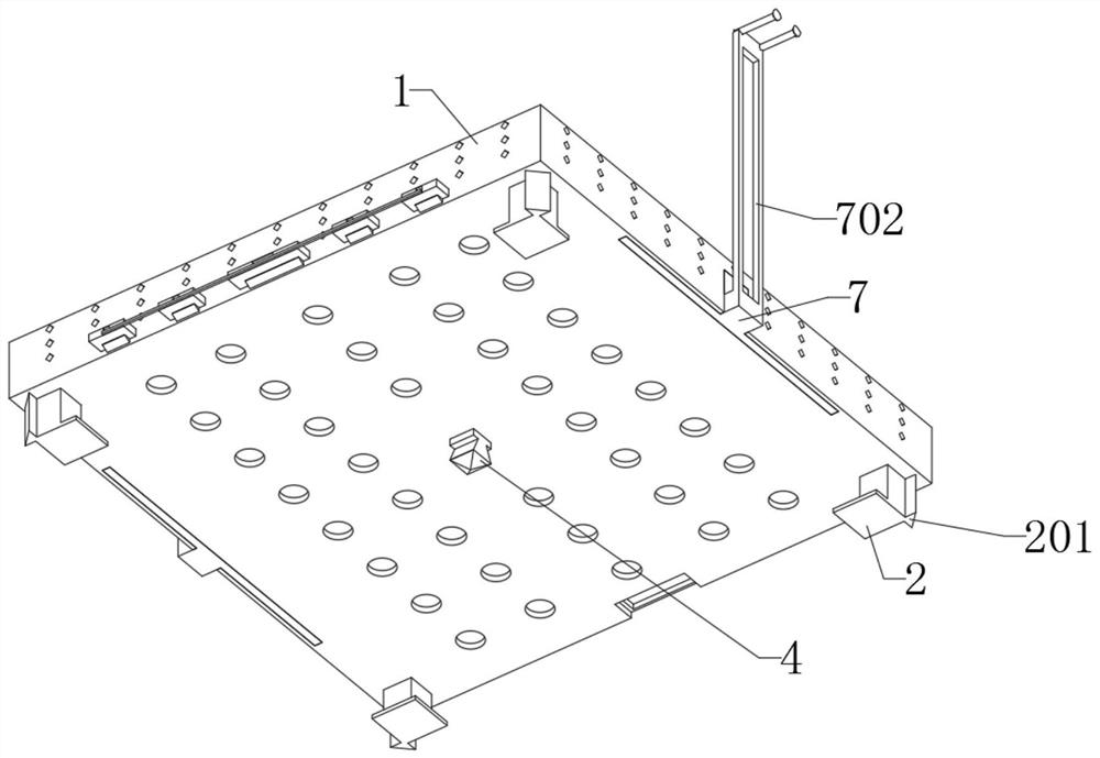 Grid type stackable tray structure of sintering equipment of environment-friendly material yard