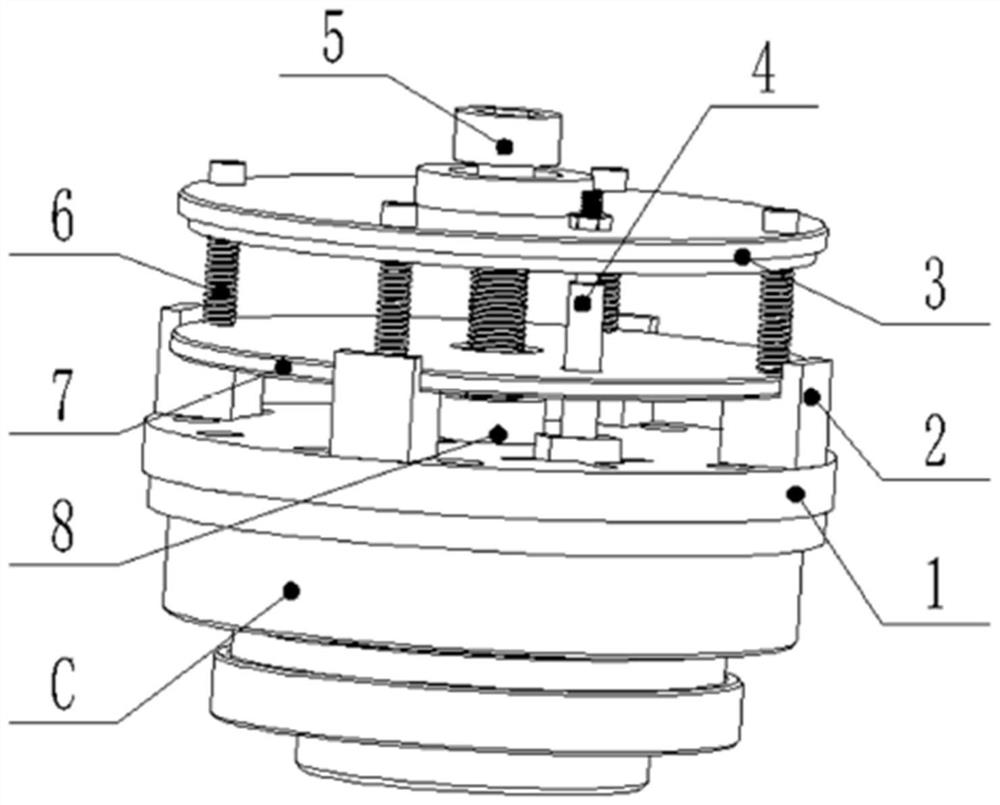 Strain gauge pasting device and method for harmonic reducer fault diagnosis