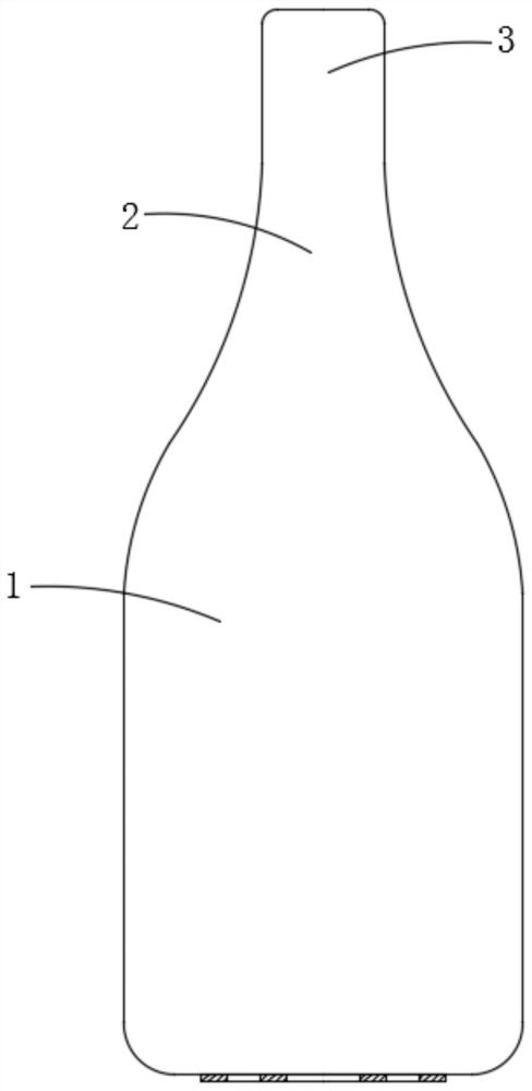 High-end glass wine bottle capable of resisting temperature sudden change and preparation method of high-end glass wine bottle