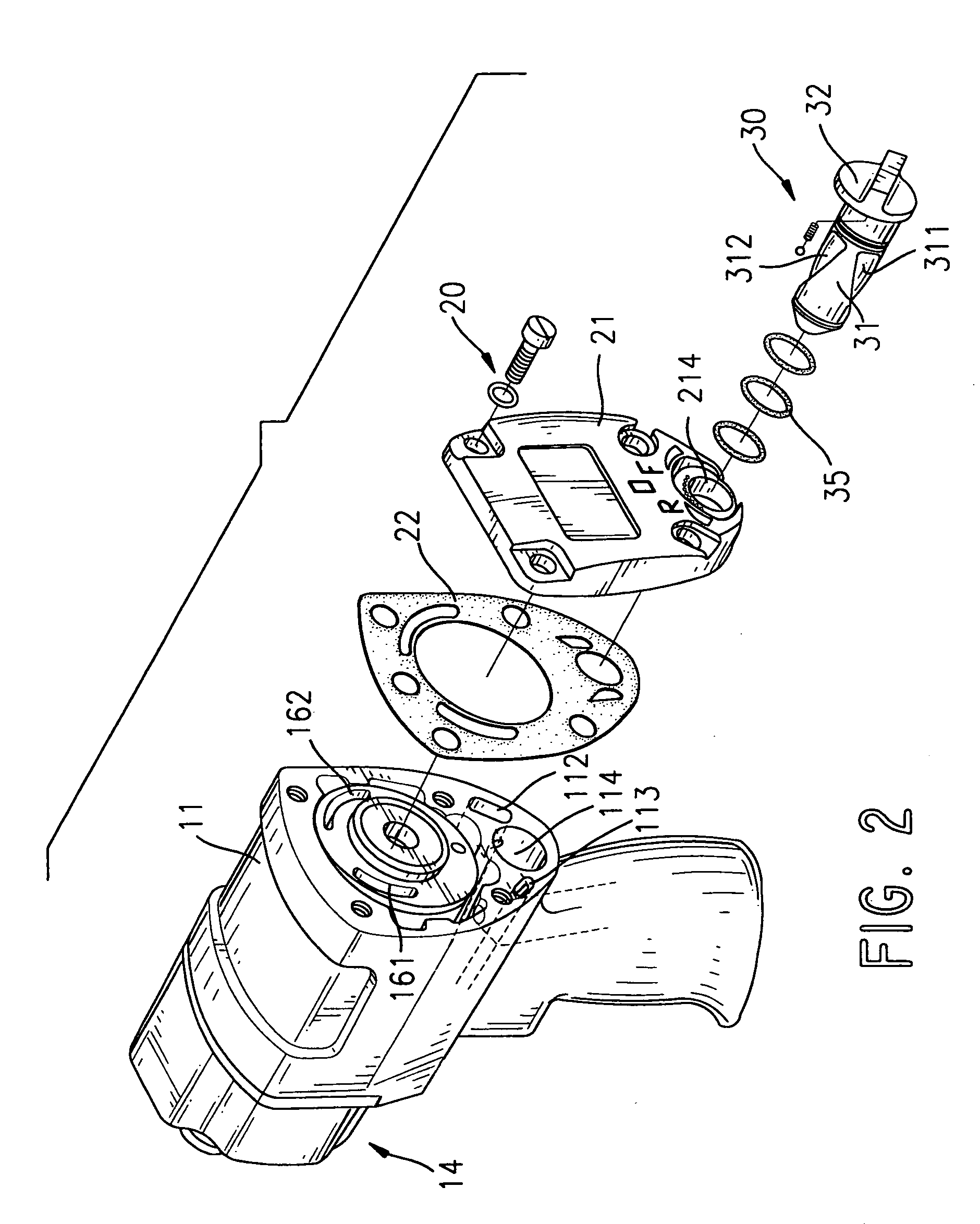 Bidirectional pneumatic impact wrench