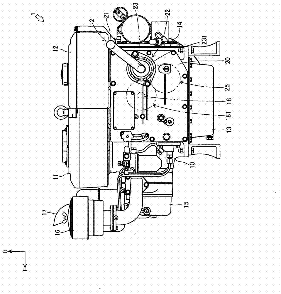 Engine starting device