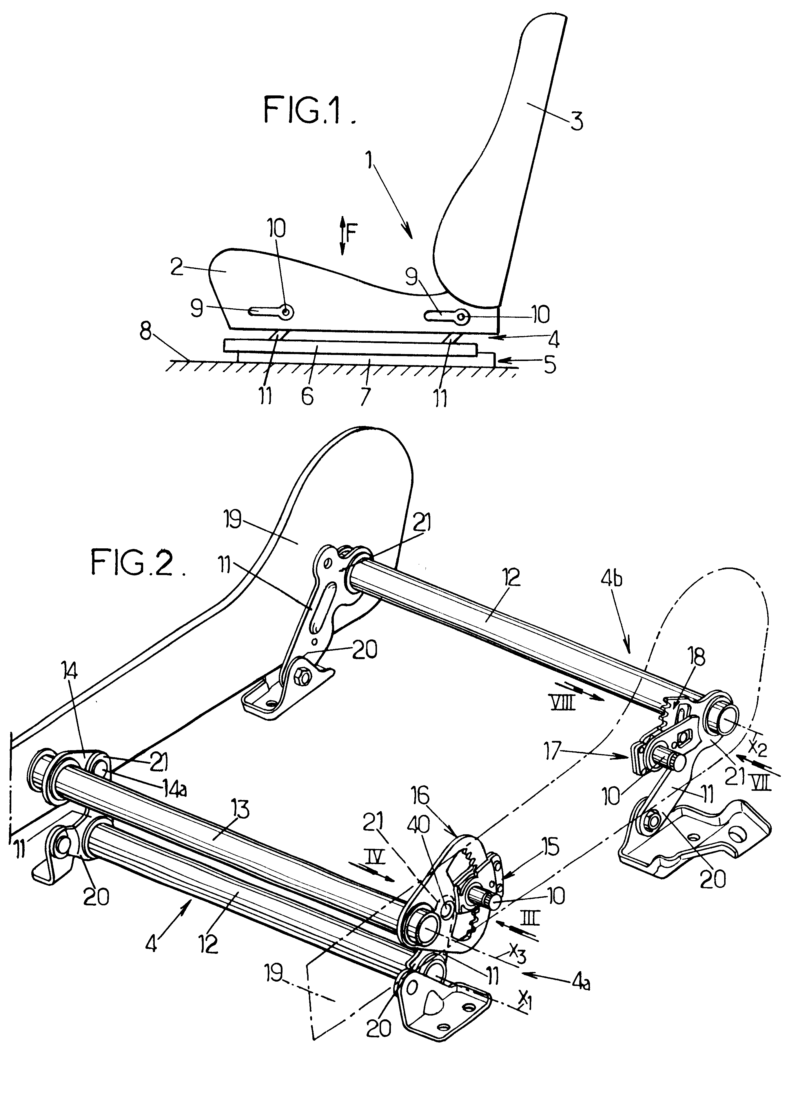 Vehicle seat comprising a height-adjusting mechanism, and a control device for such a seat