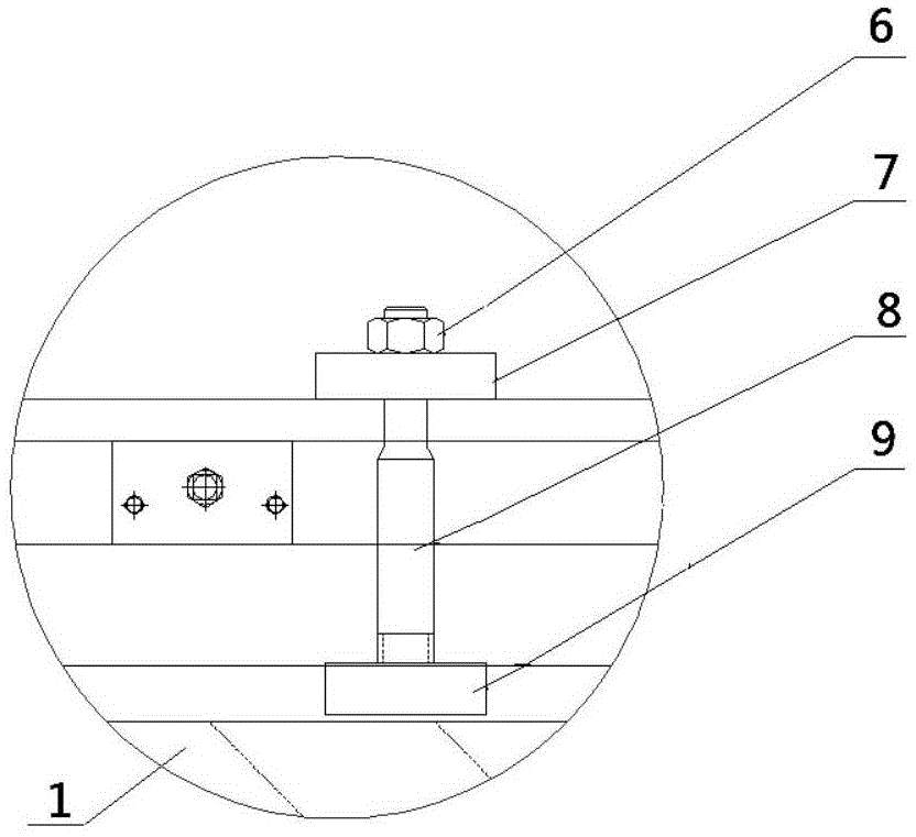 Arrangement and installation method of foundation bolts of marine diesel engine on test bed