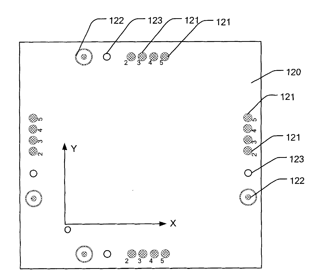 Method for measuring expansion and shrinkage of printed circuit board, and printed circuit board