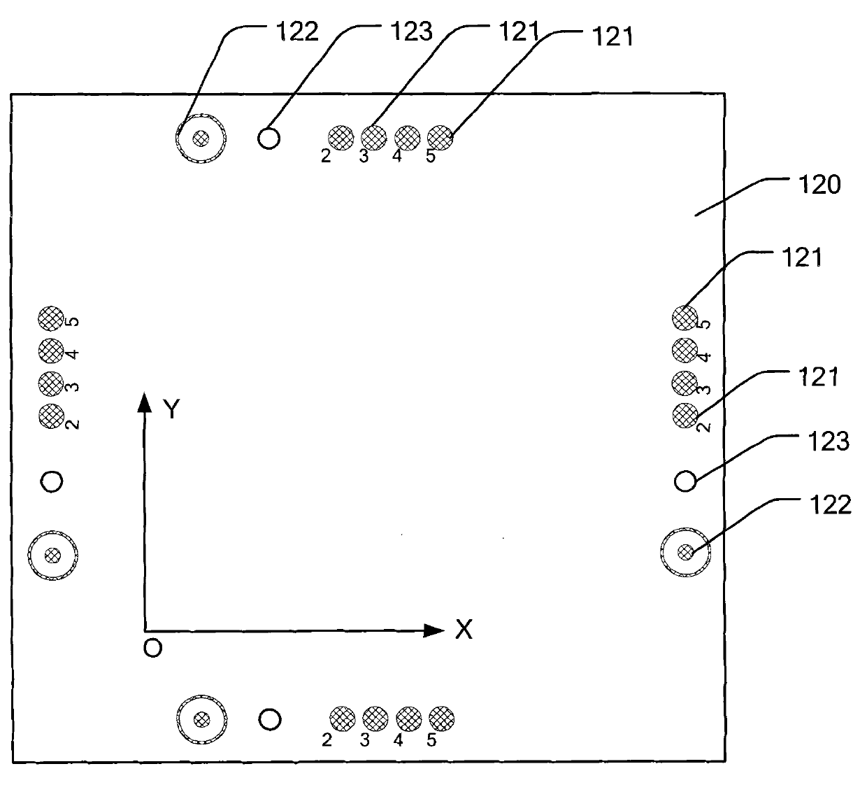 Method for measuring expansion and shrinkage of printed circuit board, and printed circuit board
