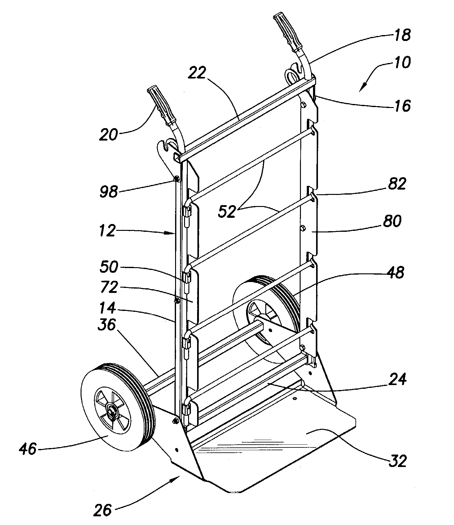 Reel support and dispensing cart