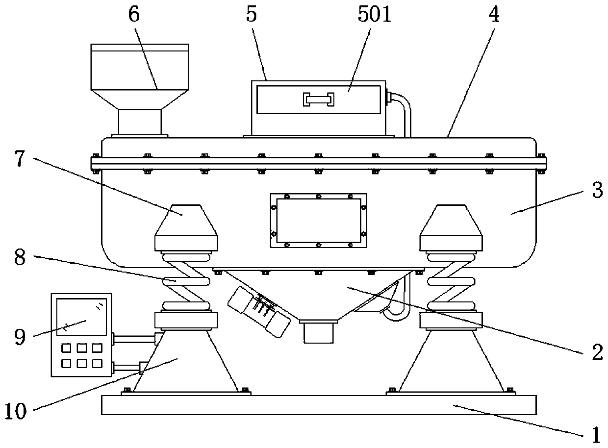 Drying device for producing activated carbon