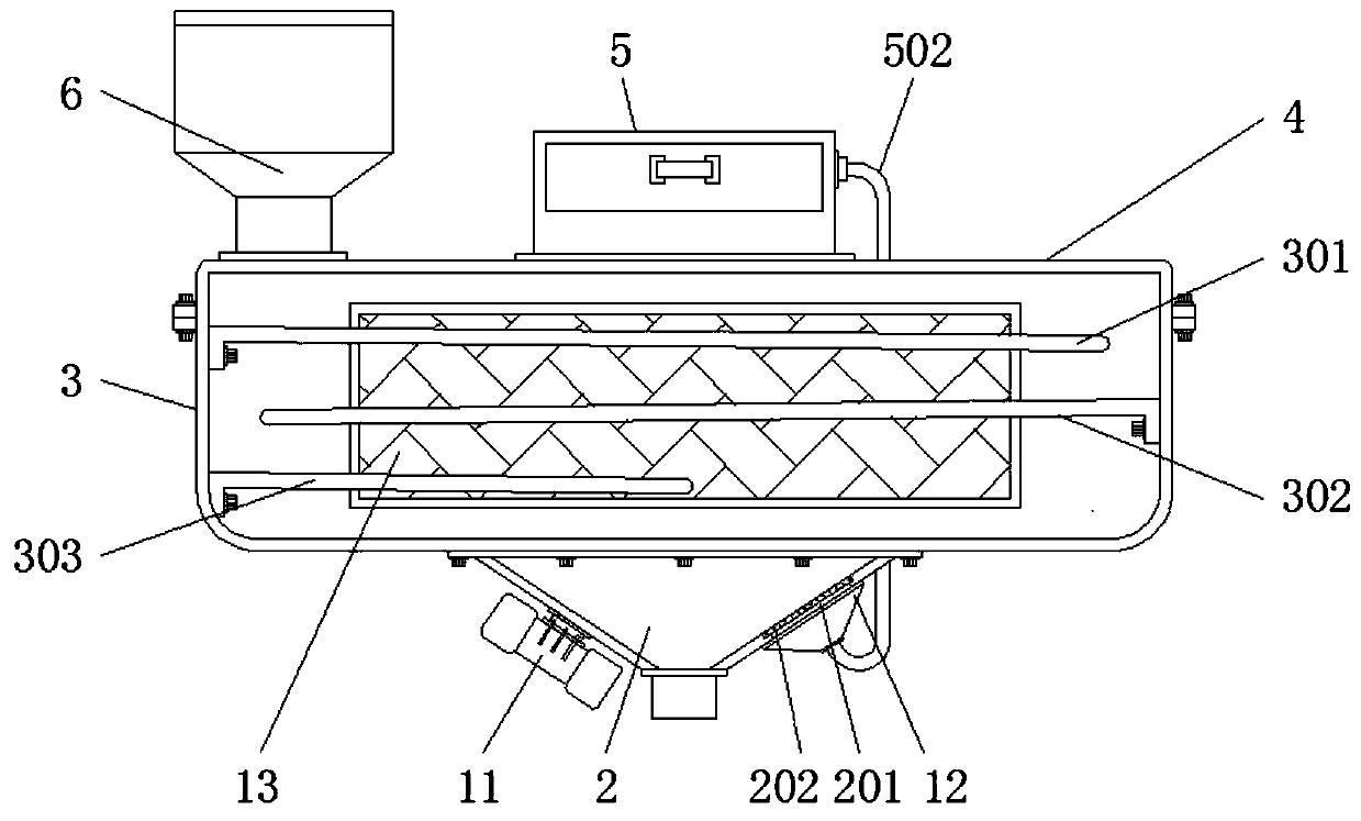 Drying device for producing activated carbon