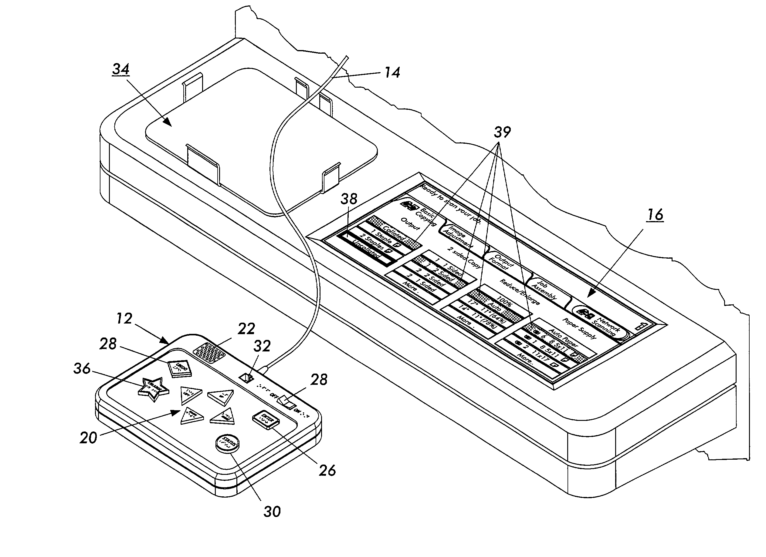 Removable control panel for multi-function equipment