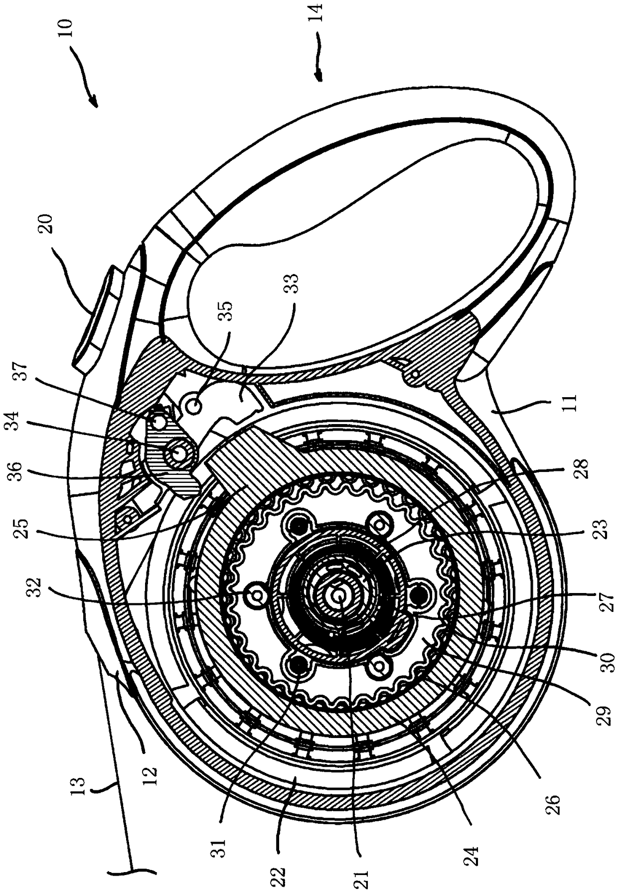 Rolling device for rolling and unrolling leash