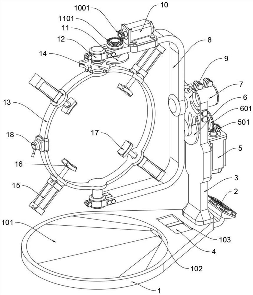 An auxiliary clamping and fixing device for grinding and polishing of special complex casting parts