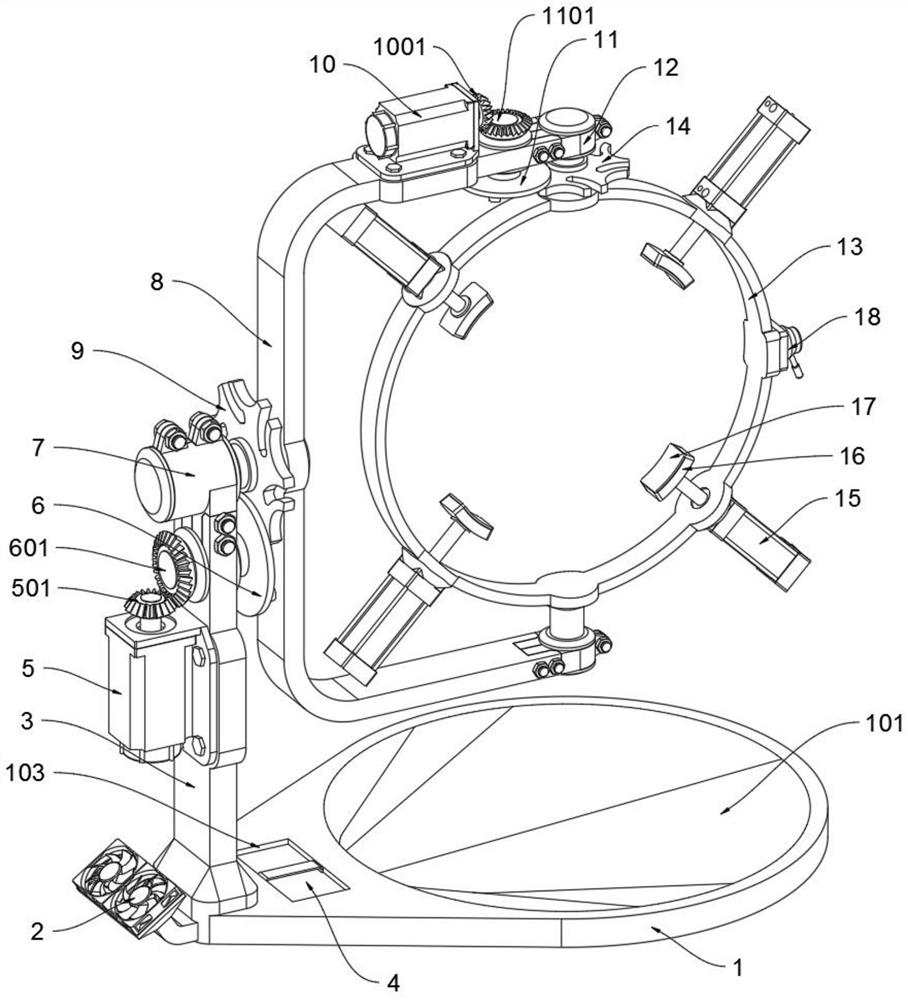 An auxiliary clamping and fixing device for grinding and polishing of special complex casting parts