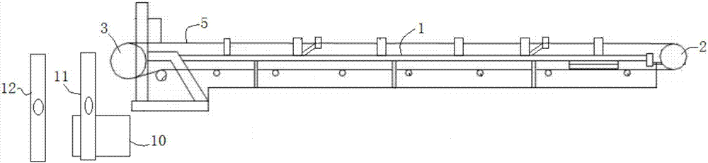 A kind of back-section whole material device of belt conveyor