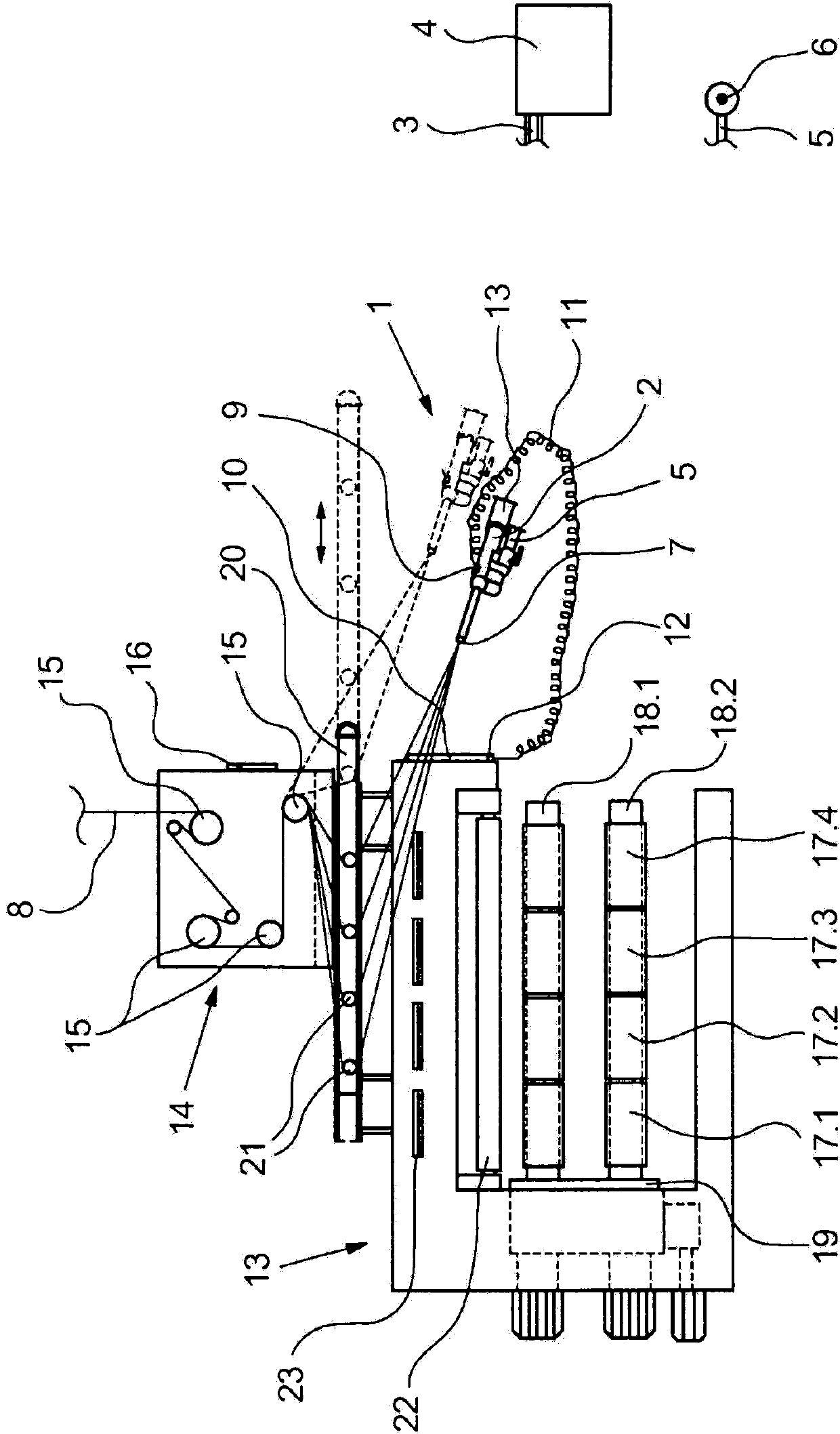 Auxiliary apparatus for the manual guidance of moving threads
