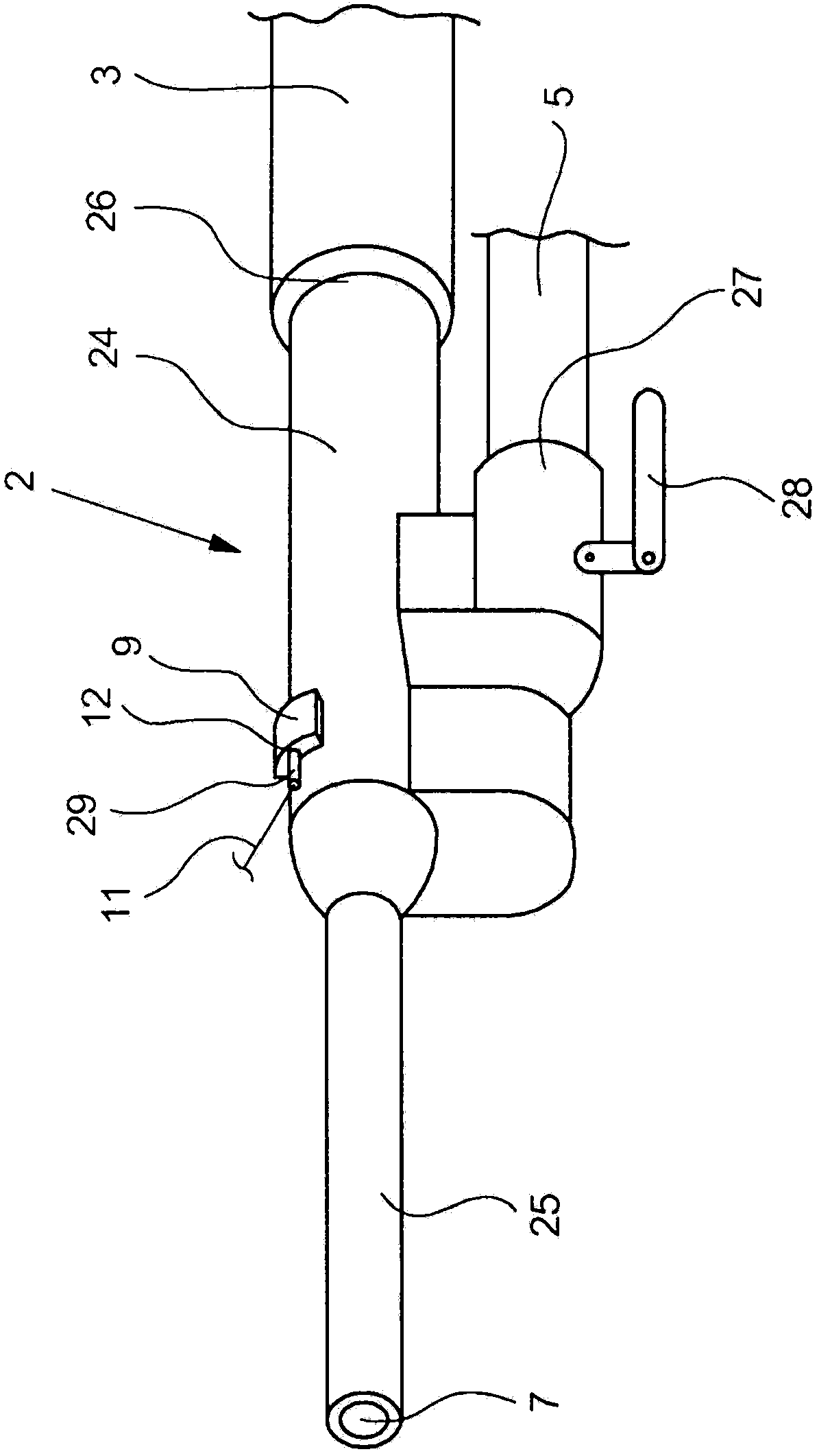 Auxiliary apparatus for the manual guidance of moving threads