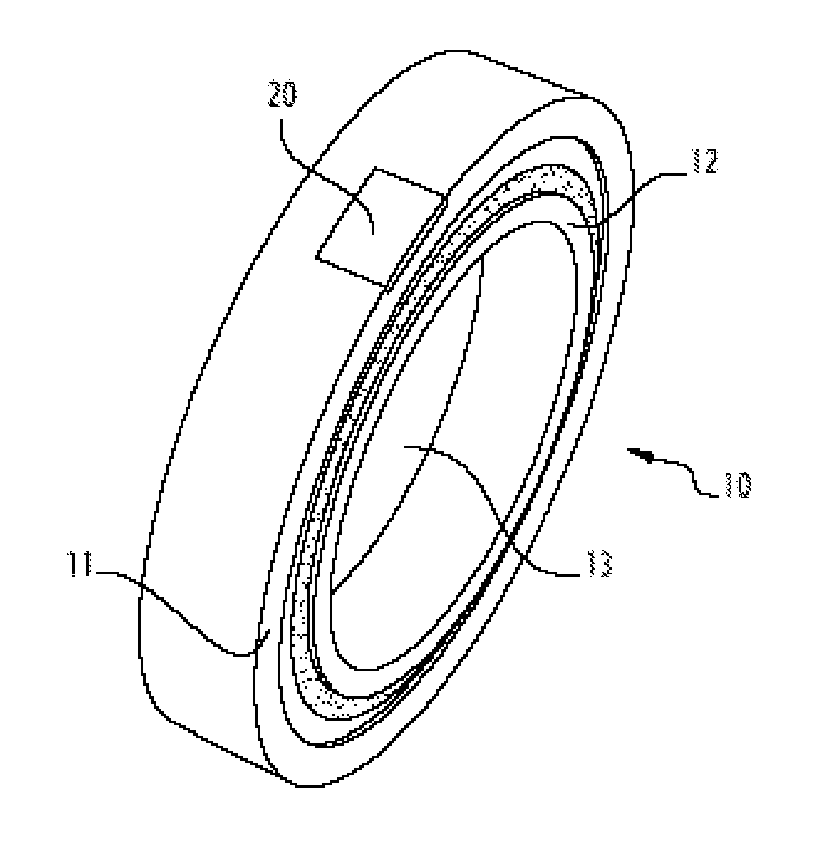 Bearing, housing including a set of bearings, associated method and computer program