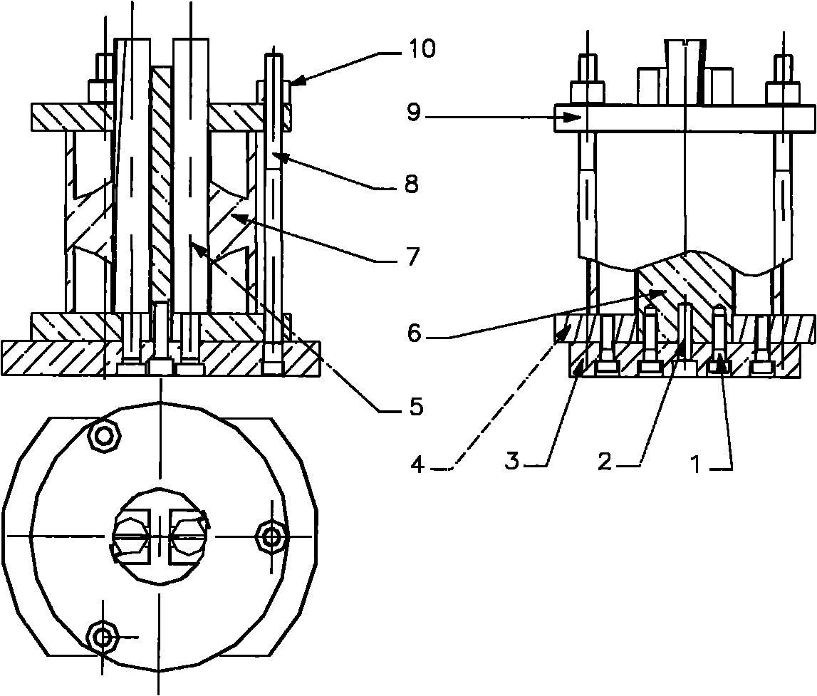 Method and device for molding stator core with helix angle