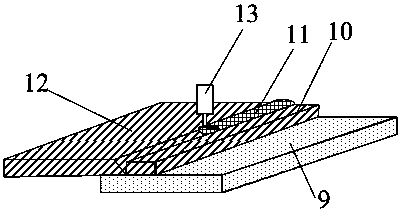 Method for preparing joint made of dissimilar material by firstly ultrasonically prefabricating and secondly welding transition belt