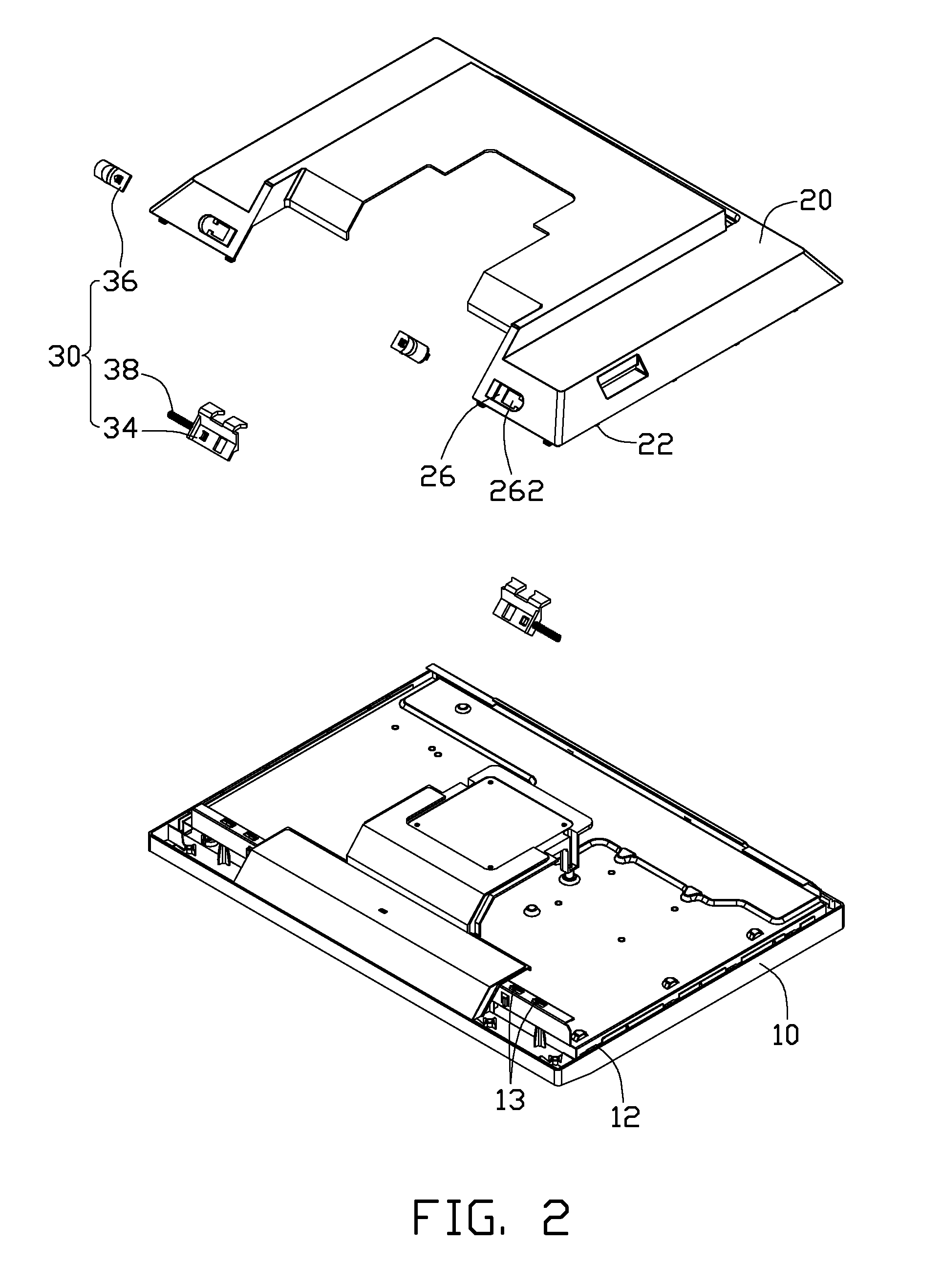 Locking assembly and electronic enclosure using same