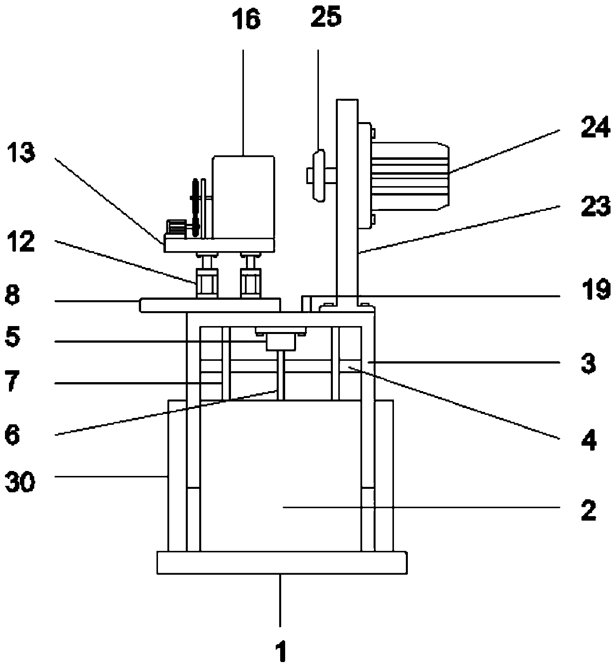 A carbon rod end chamfering device