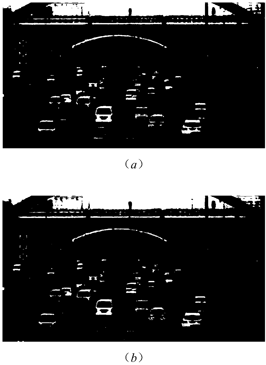 Traffic monitoring video real-time defogging method based on moving targets