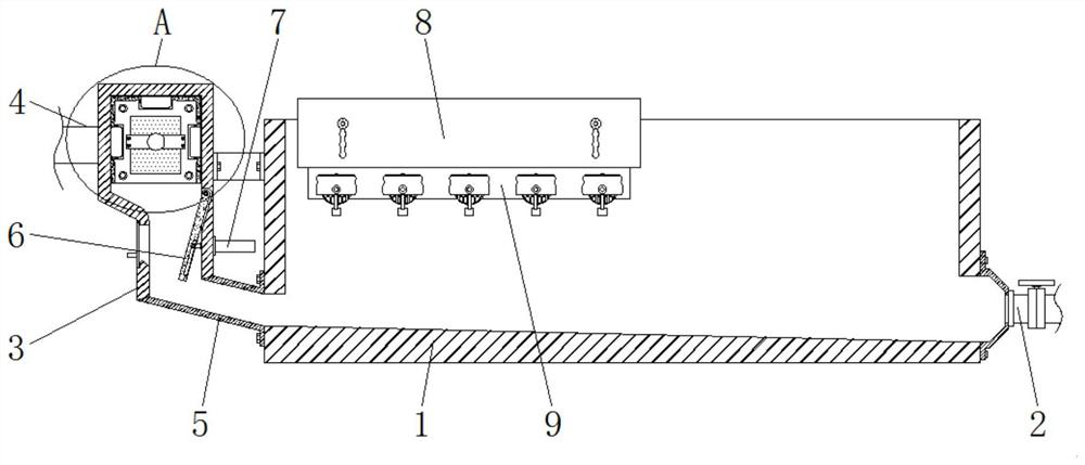 A pretreatment tank for sewage treatment with popping balls moving repeatedly along the horizontal plane