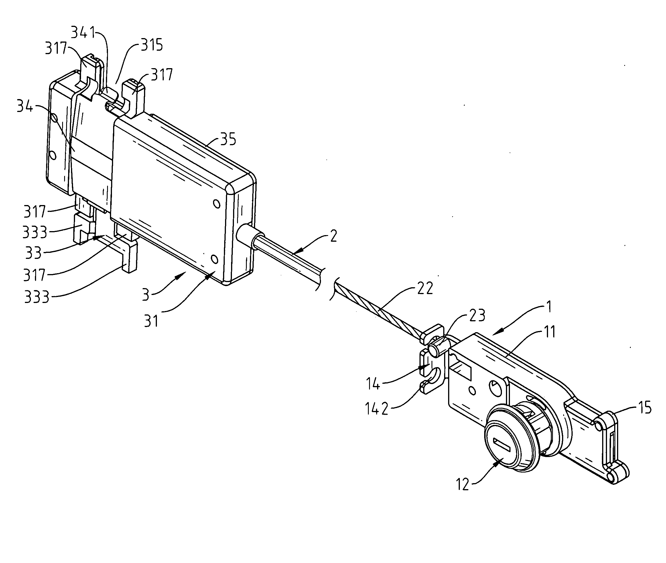 Lock-controlled drawer slide structure